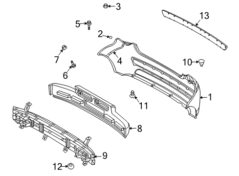 2010 Pontiac G3 Rear Bumper Diagram