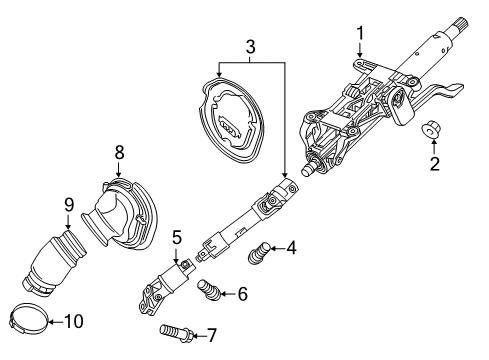 2020 Buick Regal TourX Steering Column & Wheel, Steering Gear & Linkage Diagram 2 - Thumbnail