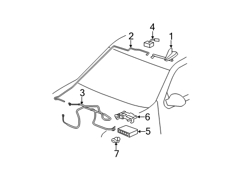 2014 GMC Sierra 3500 HD Communication System Components Diagram