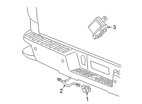 2022 Chevy Silverado 2500 HD Parking Aid Diagram 1 - Thumbnail