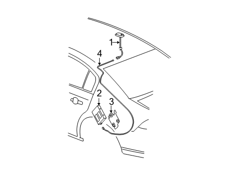 2006 Buick Lucerne Antenna & Radio Diagram 1 - Thumbnail