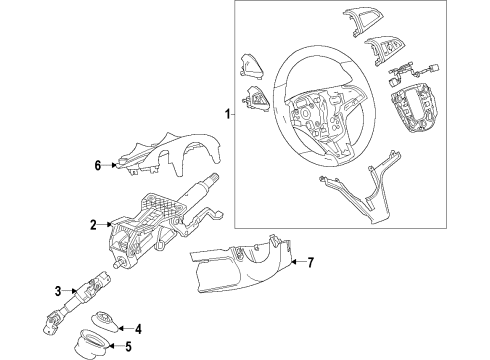 2014 Chevy Volt Cover, Instrument Panel Steering Column Lower Trim *Jet Black Diagram for 22798899