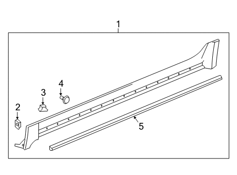 2023 Chevy Equinox Molding Assembly, Rkr Pnl Diagram for 84713653