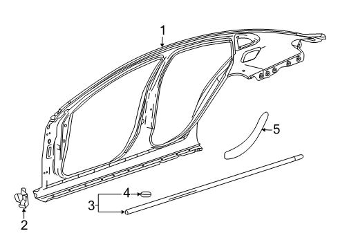 2018 Chevy Malibu Filler, Body Side Outer Panel Lower Front Diagram for 23407682