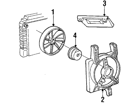 1985 Oldsmobile Firenza Cooling System, Radiator, Water Pump, Cooling Fan Diagram 1 - Thumbnail