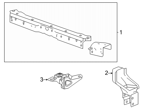 2019 Cadillac XTS Radiator Support Diagram