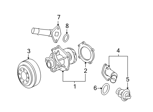 2007 Hummer H3 Cooling System, Radiator, Water Pump, Cooling Fan Diagram