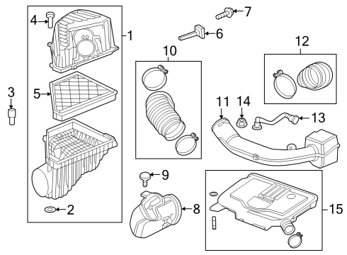 2023 GMC Acadia Duct Assembly, A/Cl Otlt Diagram for 84218427