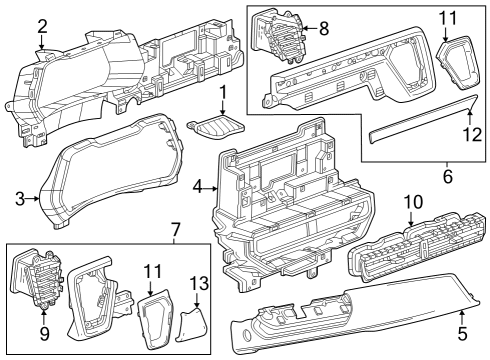 2023 GMC Canyon PAD ASM-I/P TR *DK ATMOSPHERR Diagram for 85596760