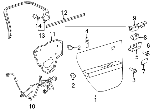 2012 Chevy Equinox Rear Door Diagram