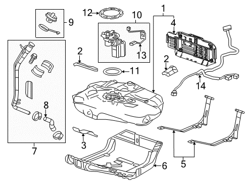 2013 Buick Verano Sensor Asm,Engine Oil Pressure Gage Diagram for 24461500