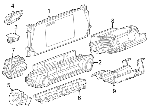 2023 GMC Canyon SWITCH ASM-HAZARD WRNG *PIANO BLACK Diagram for 85643605