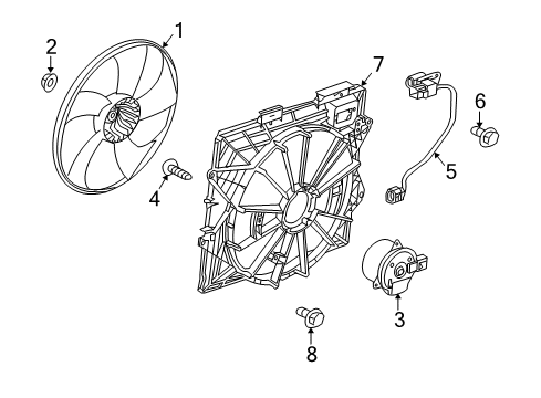 2009 Cadillac SRX Cooling System, Radiator, Water Pump, Cooling Fan Diagram 3 - Thumbnail