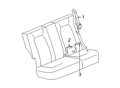 2011 Chevy HHR Rear Seat Belts Diagram