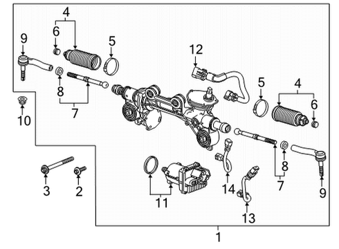 2021 Chevy Suburban Steering Column & Wheel, Steering Gear & Linkage Diagram 4 - Thumbnail