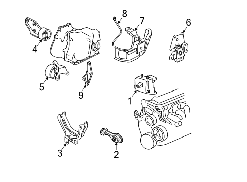 1999 Chevy Cavalier Brace, Transaxle Diagram for 24575214