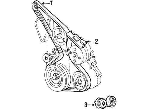 1995 Chevy Lumina Belts & Pulleys, Maintenance Diagram 1 - Thumbnail