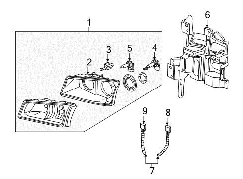 2006 Chevy Silverado 1500 Bulbs Diagram 2 - Thumbnail