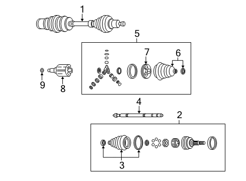 2000 Pontiac Bonneville Drive Axles - Front Diagram