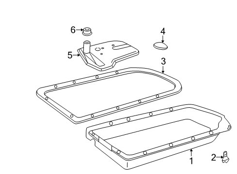 2004 Chevy Avalanche 1500 Pan Assembly, Automatic Transmission Oil Diagram for 24204278