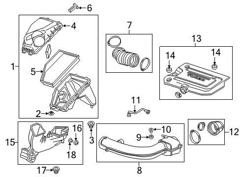 2024 Cadillac XT4 SENSOR ASM-MASS AIRFLOW Diagram for 12729015