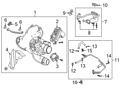 2019 Cadillac CT6 Spring, Cmpr Air Int Turbo Wastegate Vlv L Diagram for 55503304