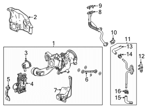 2020 Buick Encore GX Turbocharger & Components Diagram