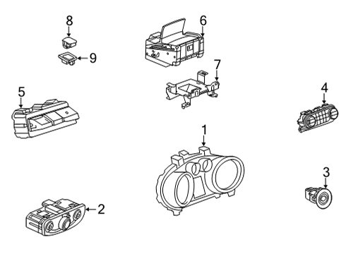 2023 Buick Encore GX Cluster & Switches, Instrument Panel Diagram 1 - Thumbnail