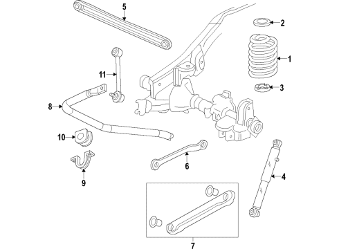 2018 Cadillac Escalade Rear Suspension System, Rear Axle Diagram 2 - Thumbnail