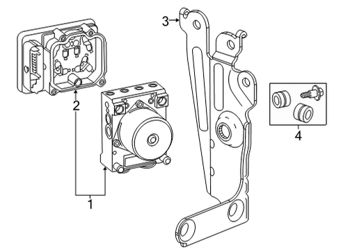 2024 GMC Sierra 3500 HD MODULE ASM-ELEK BRK CONT(W/BRK PRESS MOD Diagram for 86507063