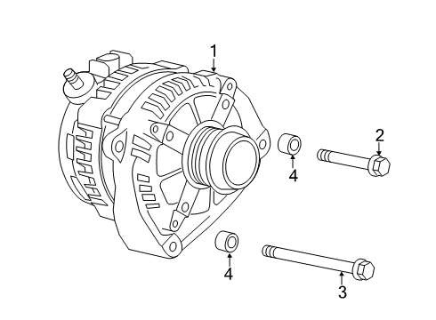 2019 Chevy Silverado 1500 LD GENERATOR ASM-. Diagram for 13539726