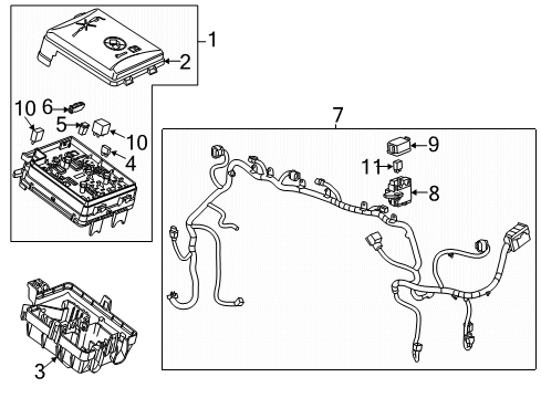 2016 Buick Encore Cover, Front Compartment Fuse Block Diagram for 42342539