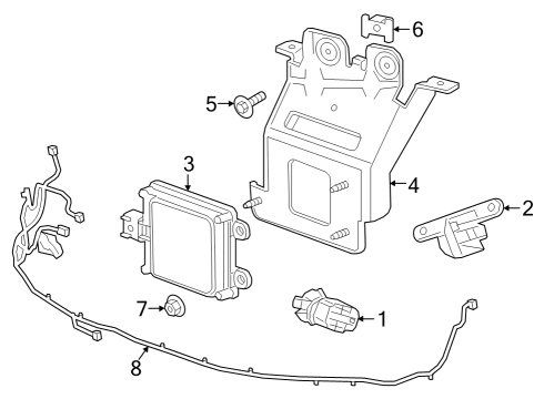 2023 Chevy Blazer Electrical Components - Front Bumper Diagram 1 - Thumbnail