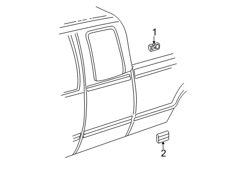 2007 GMC Sierra 3500 HD Exterior Trim - Cab Diagram 3 - Thumbnail