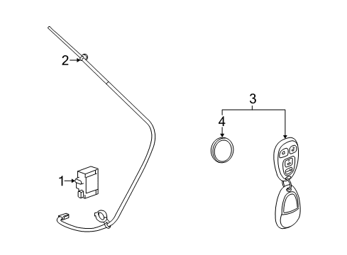 2009 Saturn Vue Keyless Entry Components Diagram