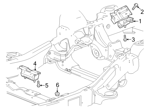 2023 Cadillac Escalade ESV Engine & Trans Mounting Diagram 2 - Thumbnail