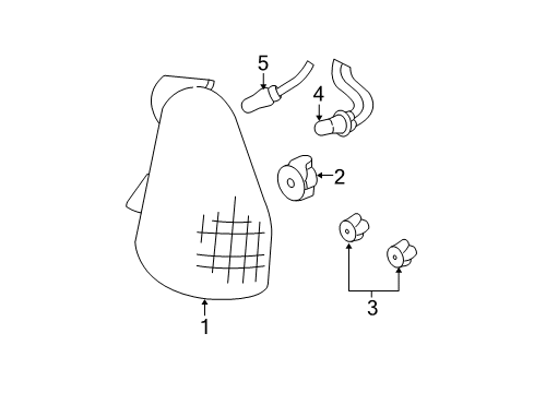 2002 Chevy Monte Carlo Lamp Assembly, Tail Diagram for 10326669