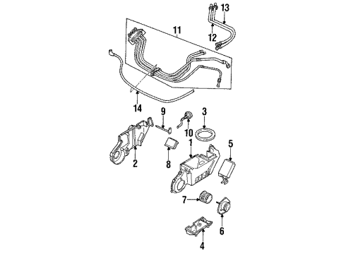 1996 Chevy Lumina APV Heater Core & Control Valve Diagram 1 - Thumbnail