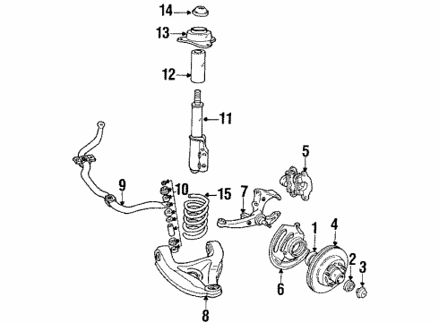 1989 Pontiac Firebird Front Brakes Diagram