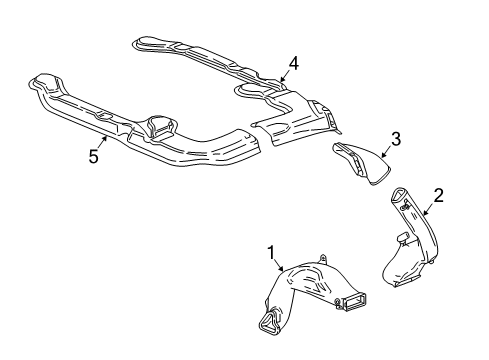 2017 GMC Acadia Duct, Auxiliary A/C Air Outlet Upper Diagram for 23374494