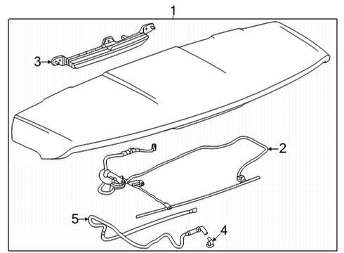 2023 GMC Yukon Rear Spoiler Diagram