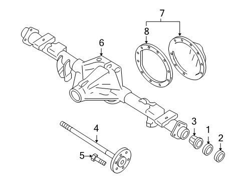 2009 Chevy Silverado 1500 Axle Housing - Rear Diagram 1 - Thumbnail