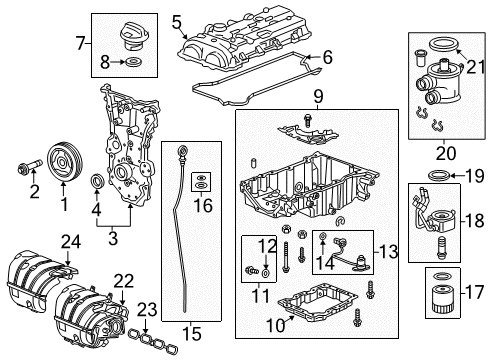 2023 Chevy Camaro Engine Parts Diagram 1 - Thumbnail