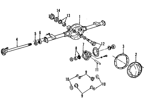 1993 GMC G1500 Rear Axle, Differential, Propeller Shaft Diagram 1 - Thumbnail