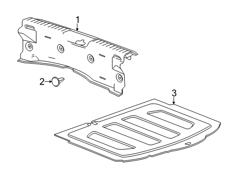 2018 Chevy Sonic Shelf Assembly, Rear Compartment Stowage *Jet Black Diagram for 96936786