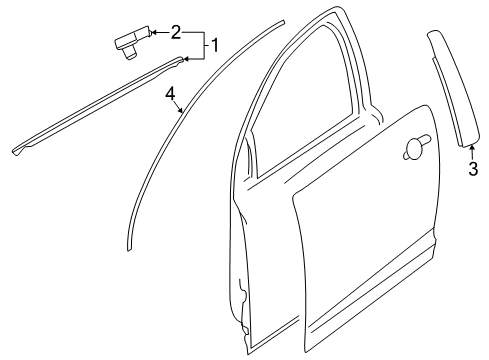 2014 Chevy Caprice Exterior Trim - Front Door Diagram