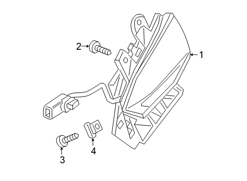 2021 Cadillac XT6 LAMP ASM-RR CLSR AUX SIG Diagram for 84886252