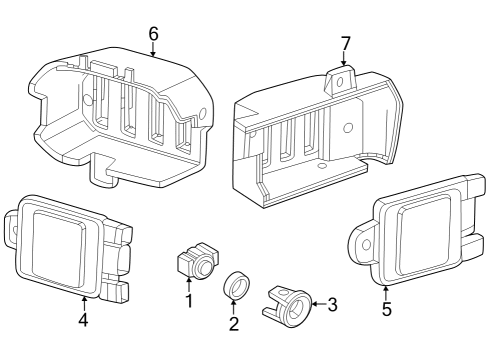 2022 Chevy Silverado 1500 LTD Electrical Components - Rear Bumper Diagram 2 - Thumbnail