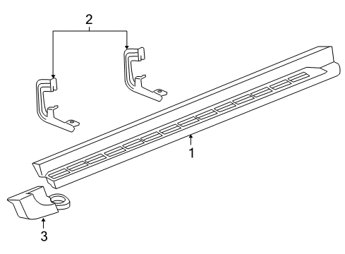 2007 Cadillac Escalade Extension Assembly, Asst Step Front Diagram for 15291807