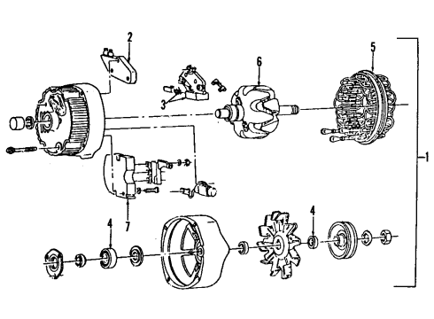 1990 Chevy Astro Alternator Diagram 1 - Thumbnail